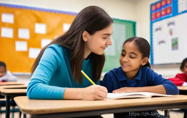 언어 교육에서의 수업 관리 - **Prompt:** A split-screen or multi-panel image depicting modern online language learning. On one si...
